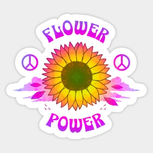 flower power purple Sticker